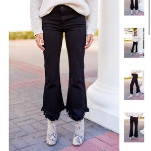 Just Black Denim Frayed Jeans